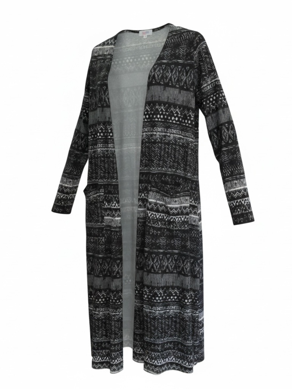 LulaRoe SARAH Black & White Cardigan Sweater Long Duster Size SMALL New With Tag